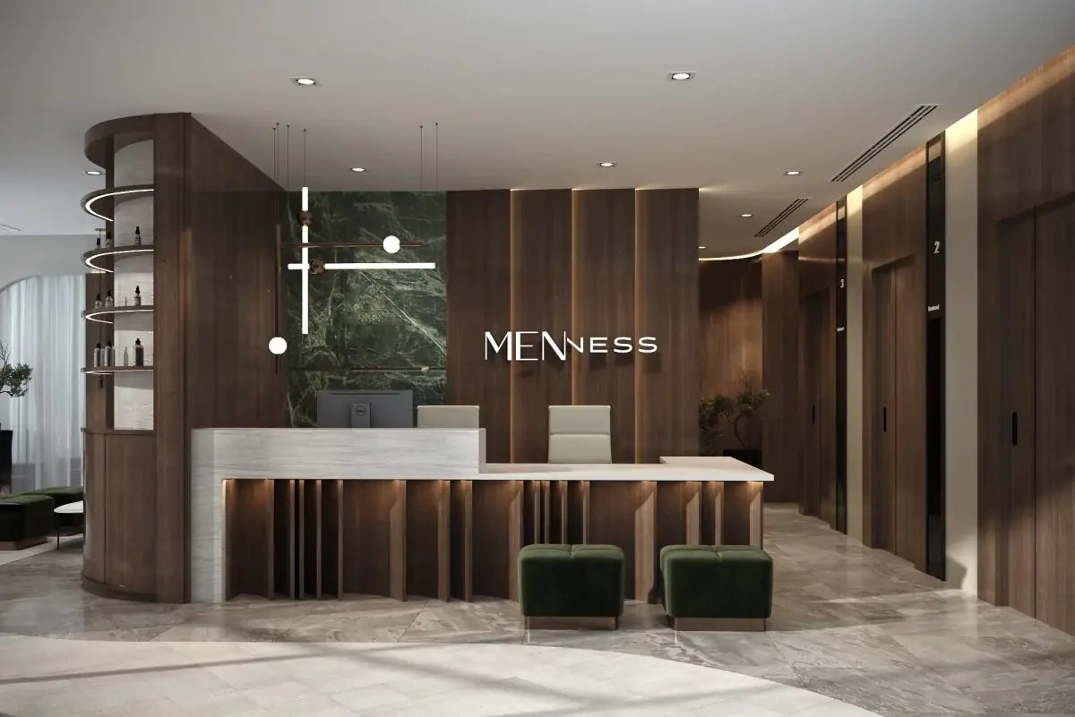 Reception area at Menness Wellness Clinic shown on its Bookimed clinic profile
